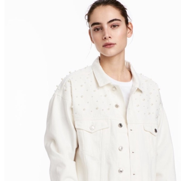 Hm Pearl White Denim Jacket | Poshmark